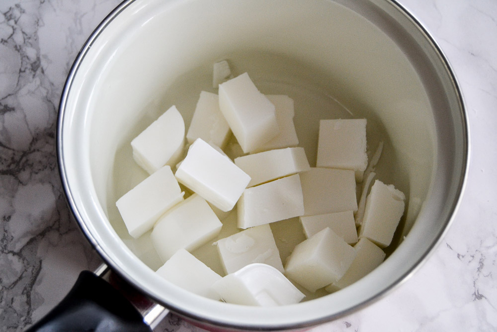 soap melting in a pot.